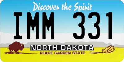 ND license plate IMM331