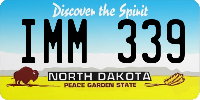ND license plate IMM339