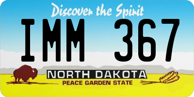 ND license plate IMM367