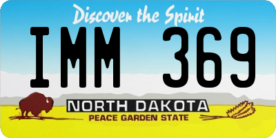 ND license plate IMM369