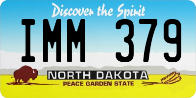 ND license plate IMM379