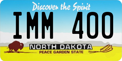 ND license plate IMM400