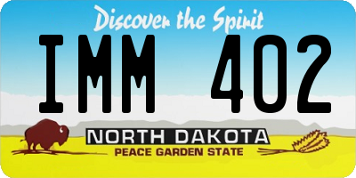ND license plate IMM402