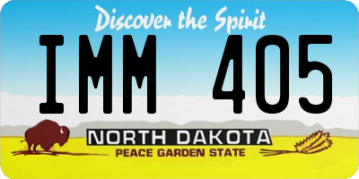 ND license plate IMM405