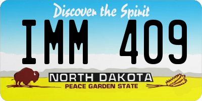 ND license plate IMM409