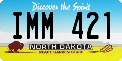ND license plate IMM421