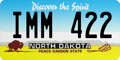 ND license plate IMM422