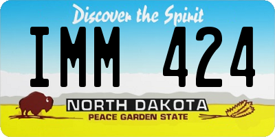 ND license plate IMM424