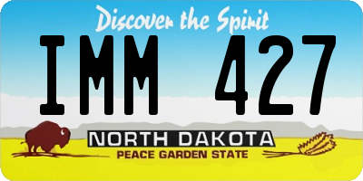 ND license plate IMM427