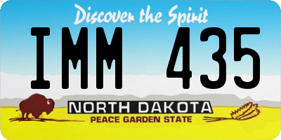 ND license plate IMM435