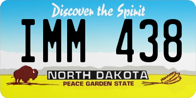ND license plate IMM438