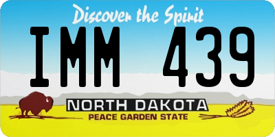 ND license plate IMM439