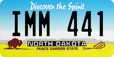ND license plate IMM441