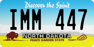 ND license plate IMM447