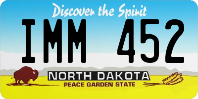 ND license plate IMM452