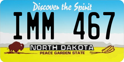 ND license plate IMM467