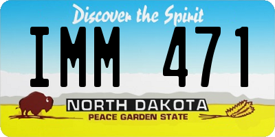 ND license plate IMM471