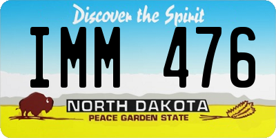 ND license plate IMM476