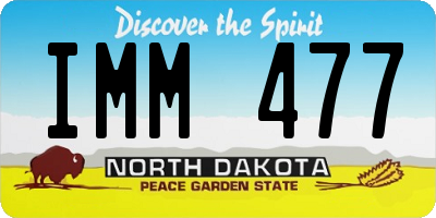 ND license plate IMM477