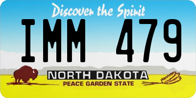 ND license plate IMM479