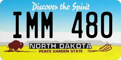 ND license plate IMM480