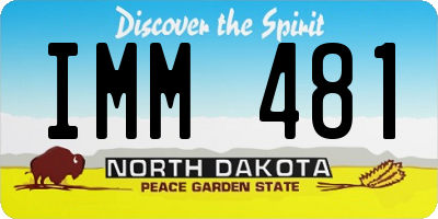 ND license plate IMM481