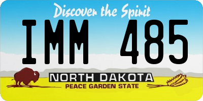 ND license plate IMM485