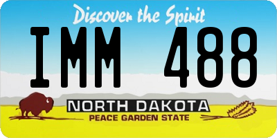 ND license plate IMM488