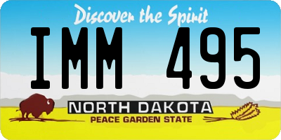 ND license plate IMM495