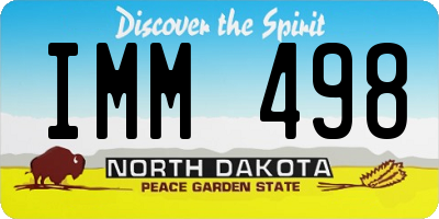 ND license plate IMM498