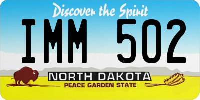 ND license plate IMM502