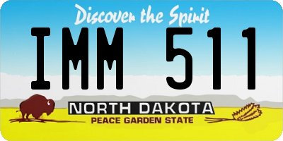 ND license plate IMM511