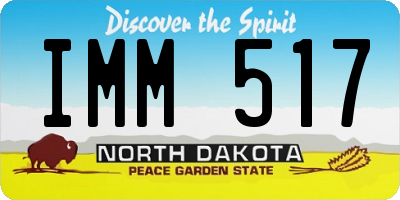 ND license plate IMM517