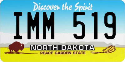 ND license plate IMM519