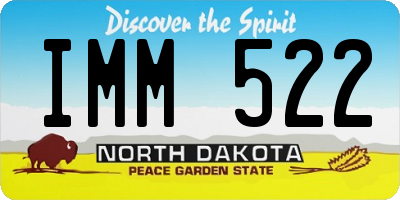 ND license plate IMM522