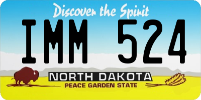ND license plate IMM524