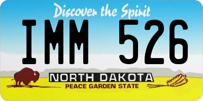ND license plate IMM526