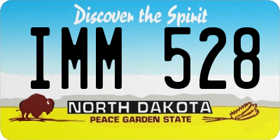 ND license plate IMM528