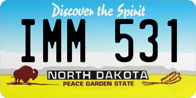 ND license plate IMM531