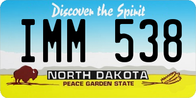 ND license plate IMM538