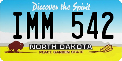 ND license plate IMM542