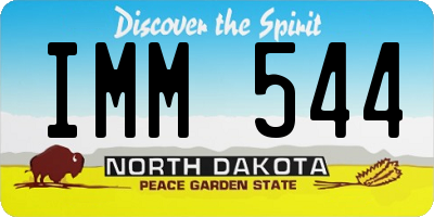 ND license plate IMM544