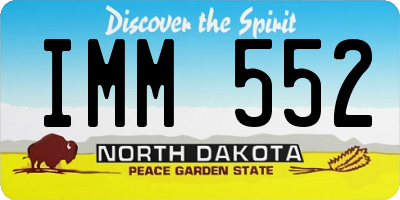 ND license plate IMM552