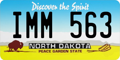 ND license plate IMM563