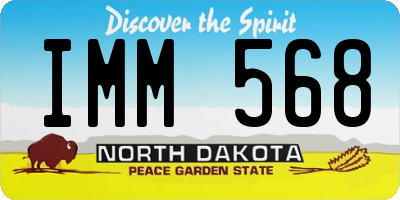 ND license plate IMM568