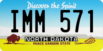 ND license plate IMM571