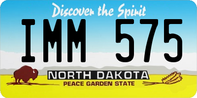 ND license plate IMM575