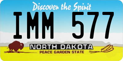 ND license plate IMM577