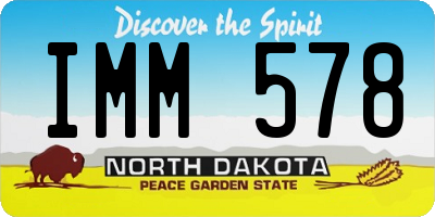 ND license plate IMM578