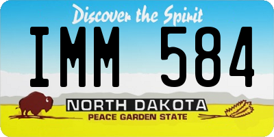 ND license plate IMM584